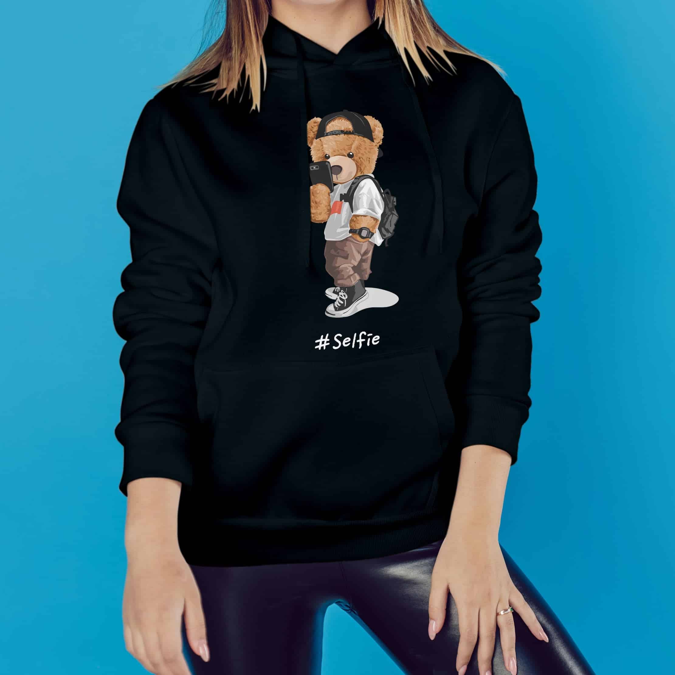 Ayıcıklı Sweatshirt Kapüşonlu