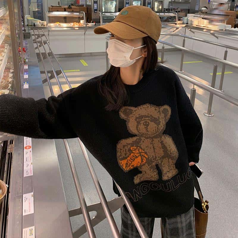 Ayıcıklı Sweatshirt Sonbahar