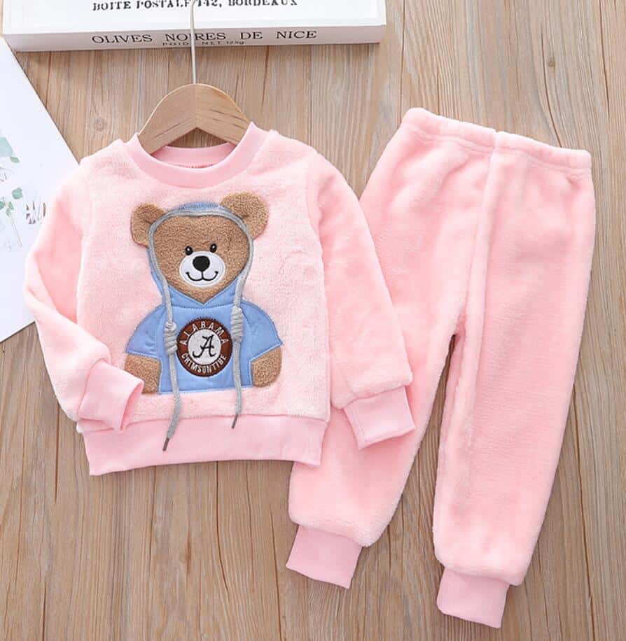 Ayıcıklı Pijama Takımı Polar 1 Yaş