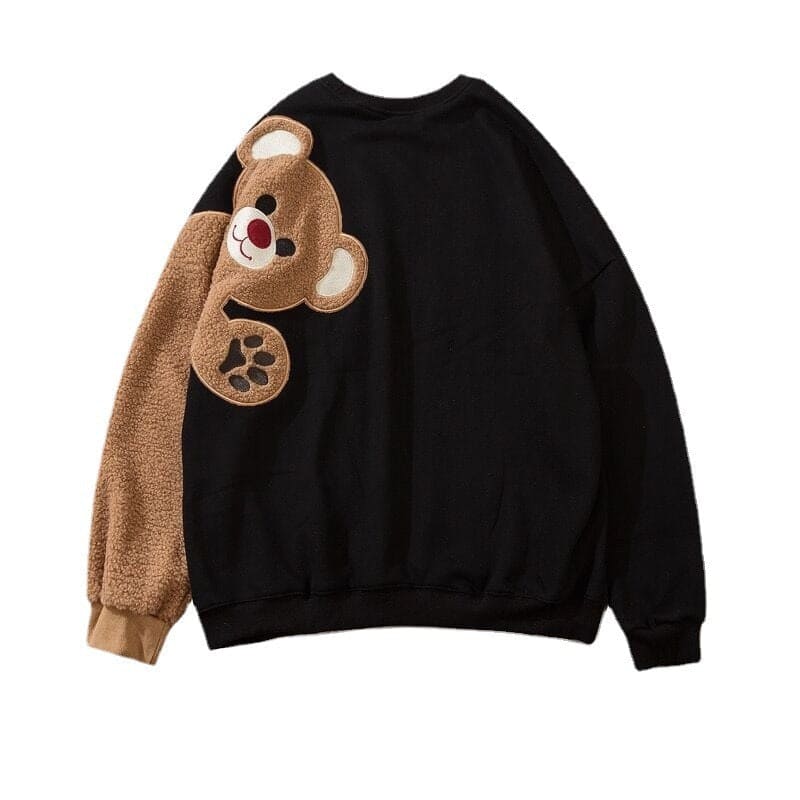 Ayıcıklı Sweatshirt Kahverengi Balıkçı Yaka